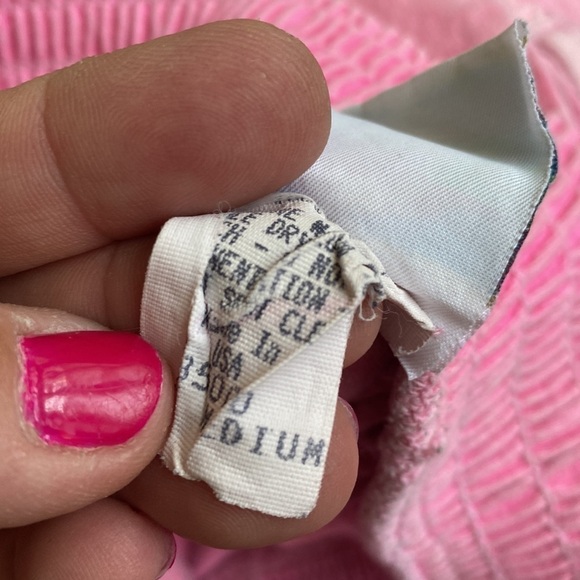 LA Gear shorts pink burnout medium stretch waistband pockets vintage - Picture 6 of 7